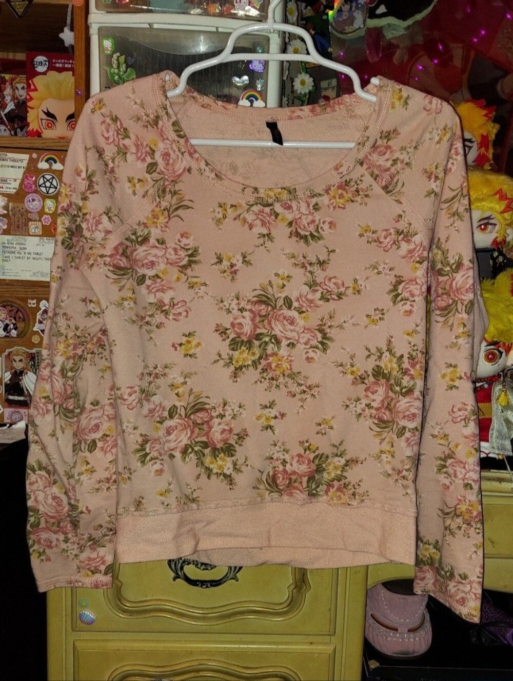 Lavender floral long sleeve MIDI top